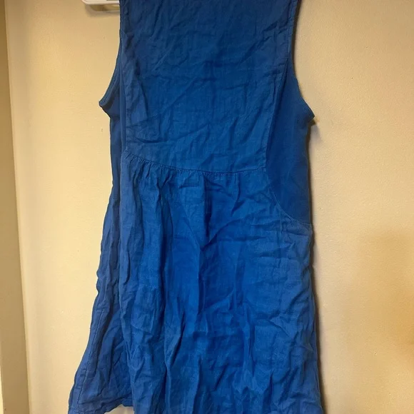 Elegant Blue Sleeveless Dress - Picture 3 of 4